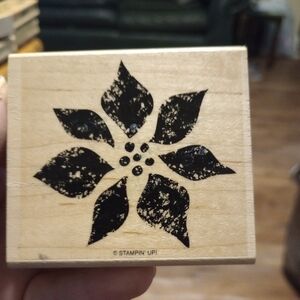 Poinsettia Rubber Stamp